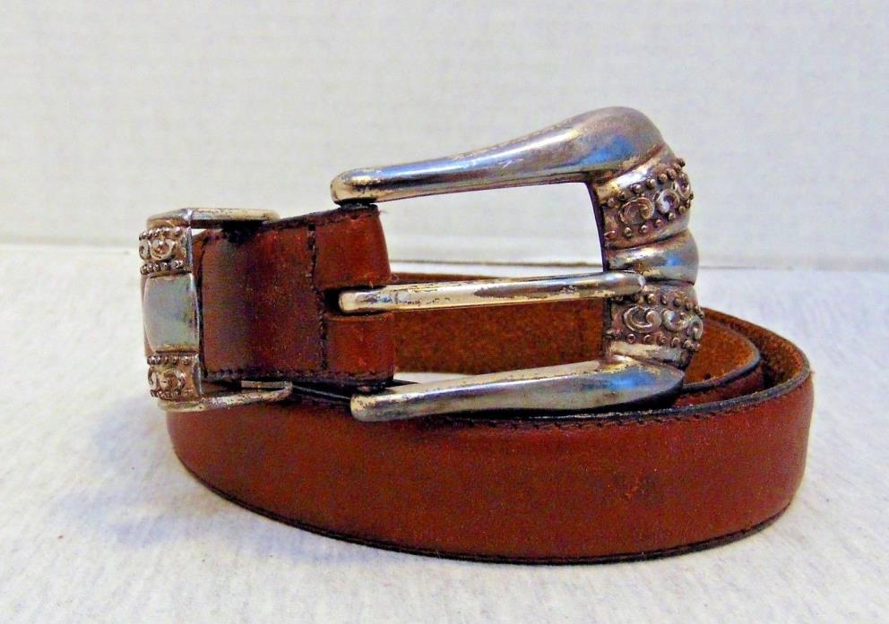 Vintage Donna Katz Brown Leather Belt 32