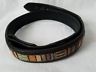 Vintage M&F Hand Woven Indian Blanket Black Leather Belt No Buckle Size 38