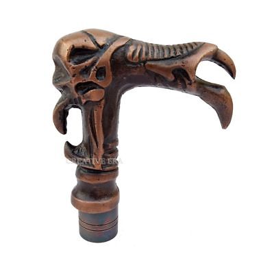 Solid Designer Dragon Head Handle Victorian Vintage For Wooden Walking Cane Gift