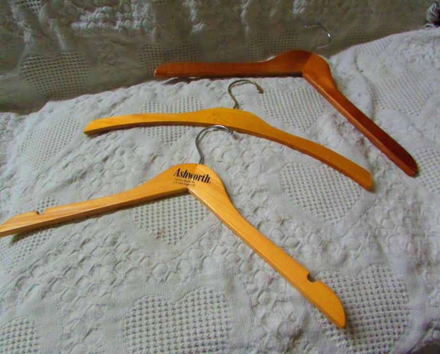 Lot Of 3 Wooden Hangers