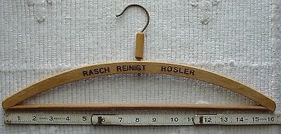 Vintage Wood Clothes Pants Hanger ~ Germany ~ RASCH REINIGT ROSLER