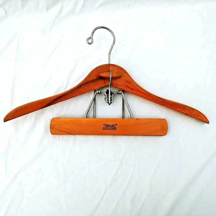 Setwell Suit Pant Hanger Wood Clamp Vintage