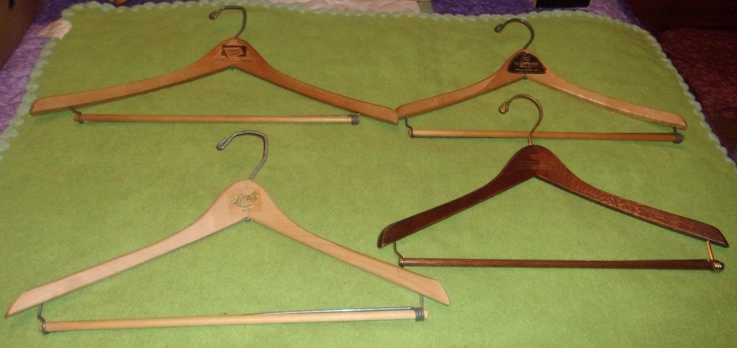 4 antique wooden clothes hangers Fashion Finecraft Clothes Fifth Ave New York