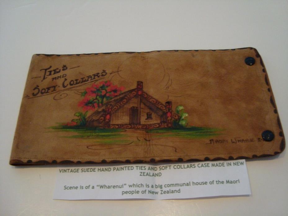 Vintage Soft Leather Ties and Collars Case