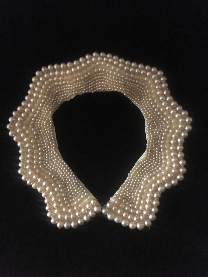 Faux Pearl Collar - Vintage Handmade - Top Hit Fashion - Baar & Beards of Japan