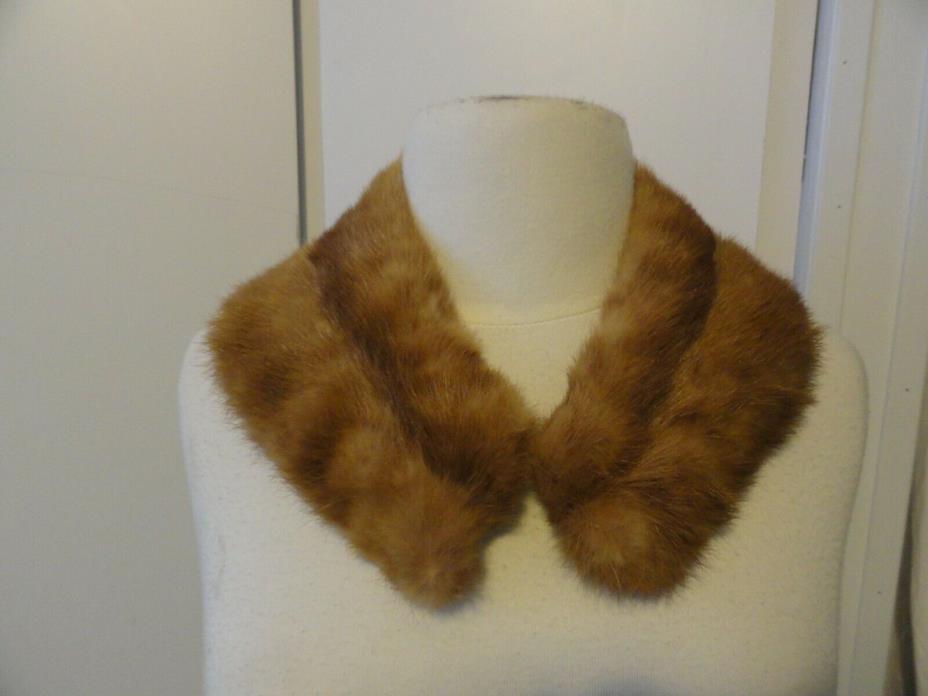 Vintage Auburn Fox Red Mink Fur Collar
