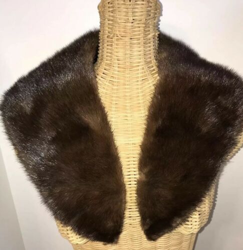 Real Vintage Fur Collar Dark Brown 35