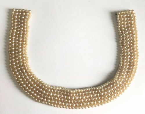 Stunning SALLY GEE Made in Japan Faux Pearl Collar Choker Necklace