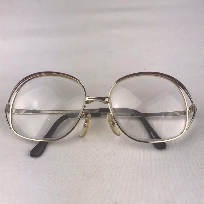 Vintage 80s Eyeglass Frames Avanti Marguerite Over sized Burgundy Gold 54.18.140