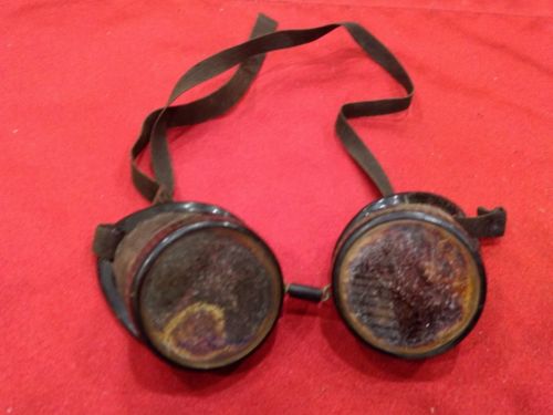 Vintage Willson ? Safety Goggles Glasses Welding Aviator Motorcycle Rat Rod