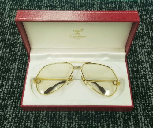 Vintage Cartier Santos Vendome aviator glasses w/ BOX