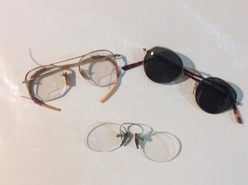 Vintage eyeglasses. THREE PAIRS.