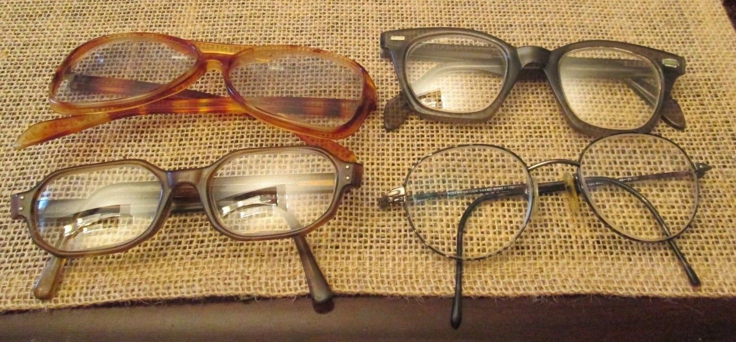 Lot of 4 Vintage Eyeglass Frames LATOUR FOSTER GRANT AMERICAN OPTICAL GLENDALE