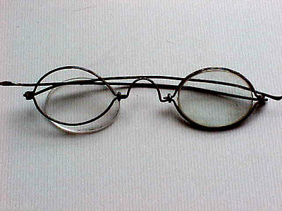 Antique Vintage Rimless  Oval Eyeglasses Unique wire construction