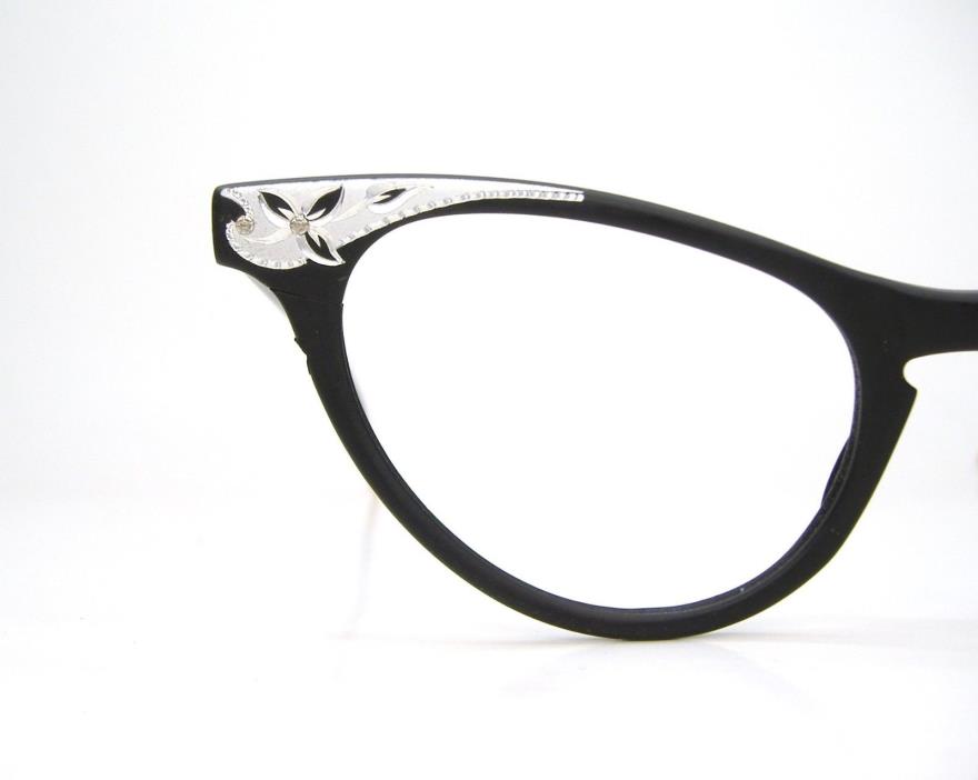 Vintage Art Craft Cat Eye Glasses Sunglasses Eyeglasses  Rockabilly NOS