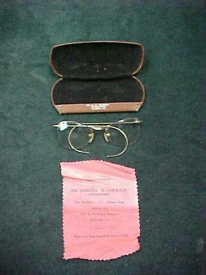 DONORA PA ART DECO GOLD FILLED EYEGLASSES SPECTACLES 1/1O 12K GF ENGRAVED FRAMES