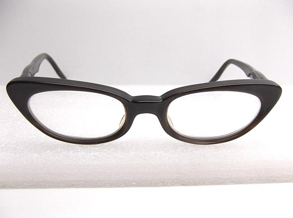 Vintage Cat Eye Eyeglasses WARD Pigtail Child Size 5 1/4 USA