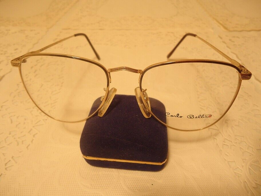 NOS Vintage Carlo Bellini France Eyeglass Frames Gold Brown 53-18 145 Lot 318