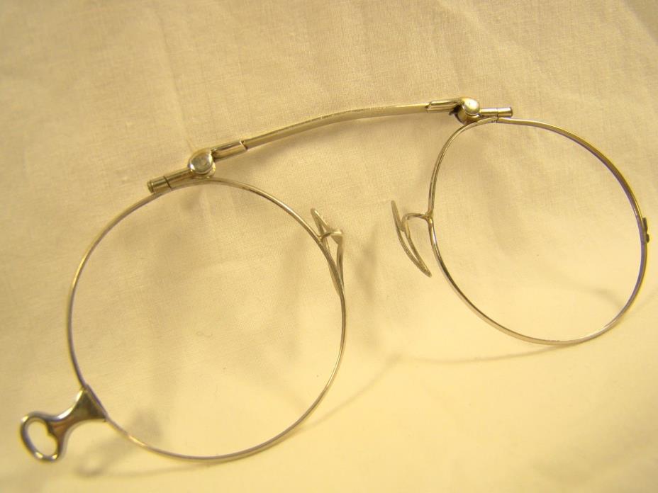 Vintage Antique Chadco 14 K Yellow Gold Lorgnette Opera Glasses Frames Rare