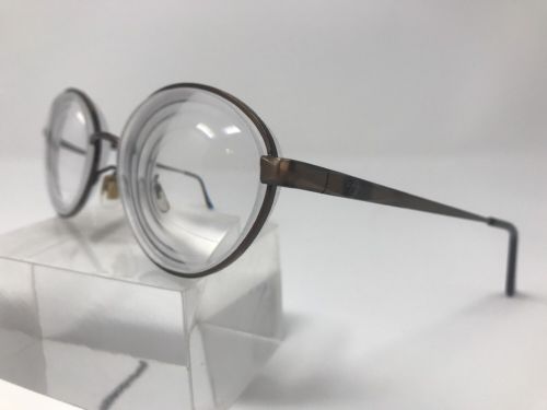 RARE GIANNI VERSACE Eyeglasses MOD.H32 53-17 Matte Brown Metallic Polish Q551