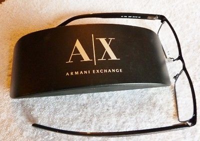 Armani Exchange Eyeglasses AX1009 6000, 53/16 w/Case, Black Frame