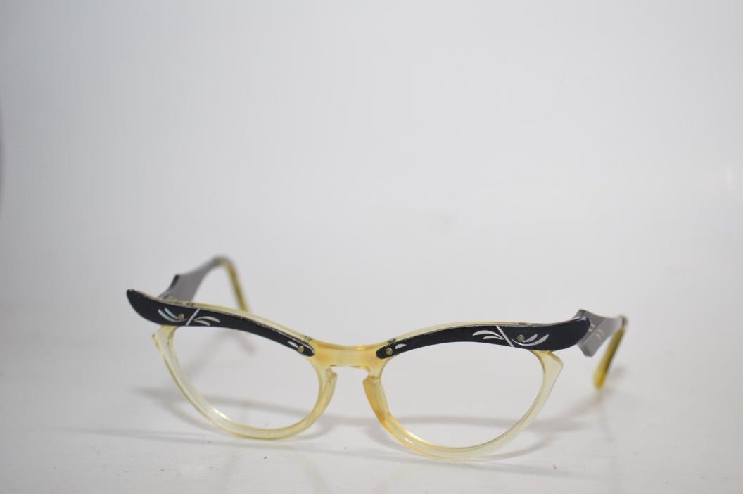 True Vintage Cateye Browline Eyeglasses Frames 1950s