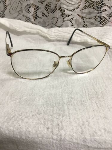 Vintage 1980's Tura Gold Tone Multi Eyeglasses Women's Oversized Metal Frames