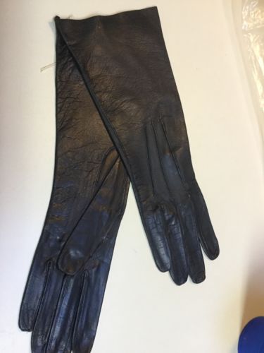 Vintage Ladies Gloves “BAMBERGERS” Washable Leather 7 1/2 ITALY