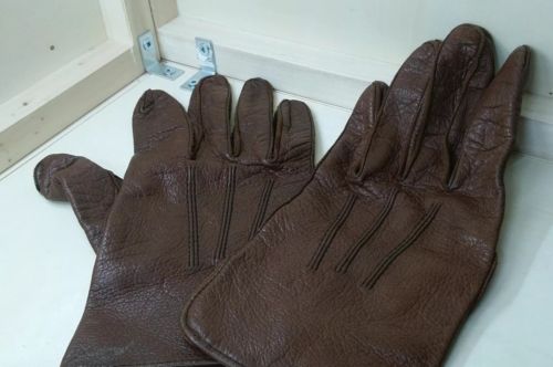 Vintage 1950's Acme Leather Gloves, Table Cut, 9 1/2
