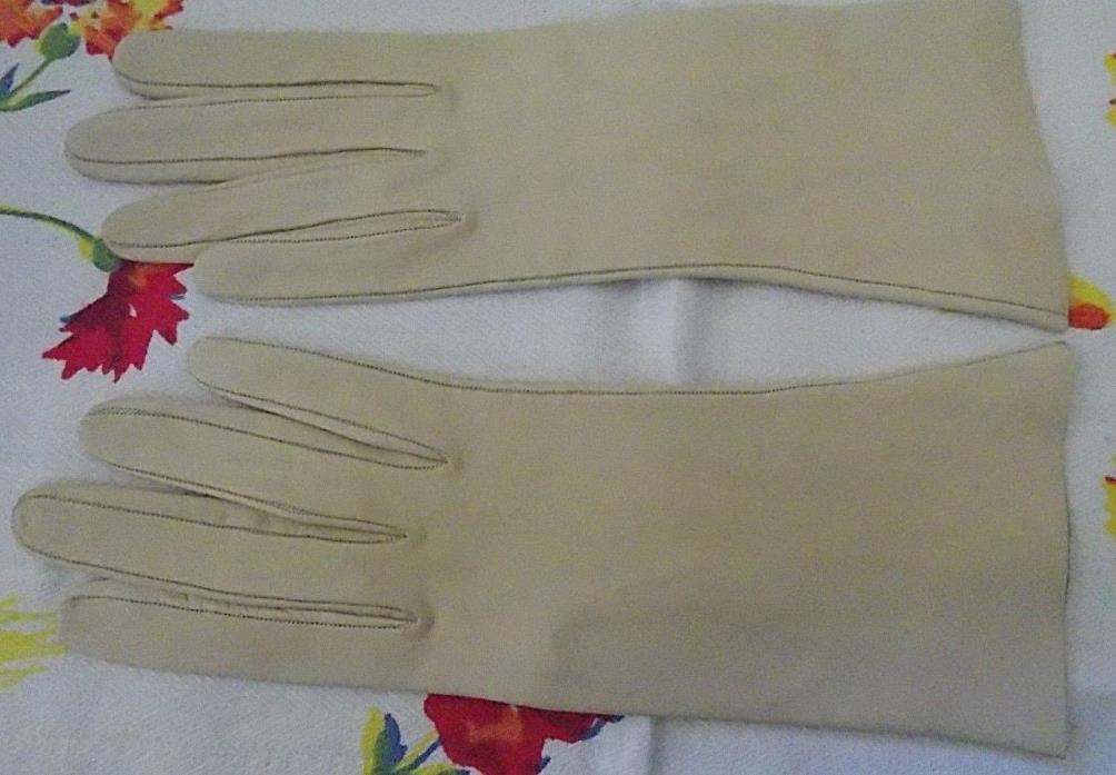 Vintage Women's LOEWE Off White/Light Beige Gloves Made in Spain 6 3/4