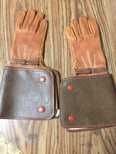Vintage Men’s Leather Driving Gauntlet Gloves