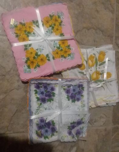 24 Floral Handkerchief Lady Women Cotton Hanky 30CM*30CM