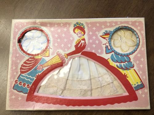 Vintage Southern Belle Hankie Dress Crinoline Lady Box Set Rare 1950s