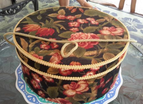 Vintage Floral Hat Box Raymond Waites Collection By Once Upon A Rose 15.75