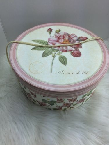 Tri Coastal Design  Floral Round Hat or Trinket Box  By Tina Higgins 2007 12