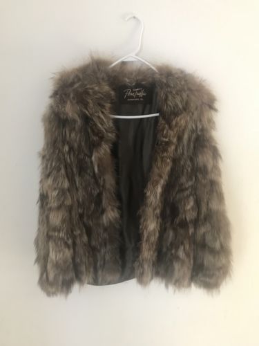 Vintage “Penn Traffic” Johnstown PA Fur Shawl Coat Size Small/Medium