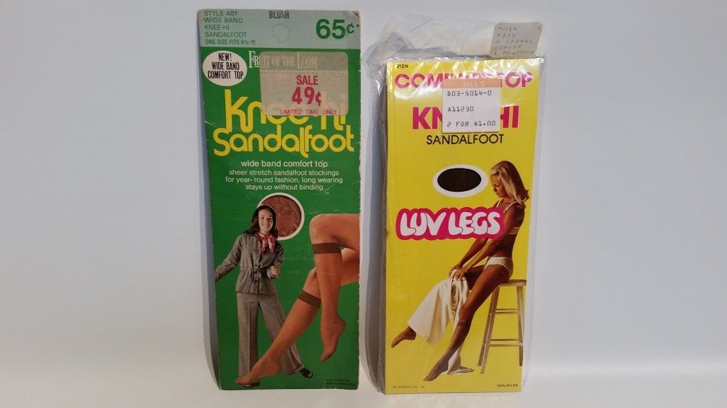 Fruit of the Loom & Luv Legs knee hi Vintage New old stock lot of 2