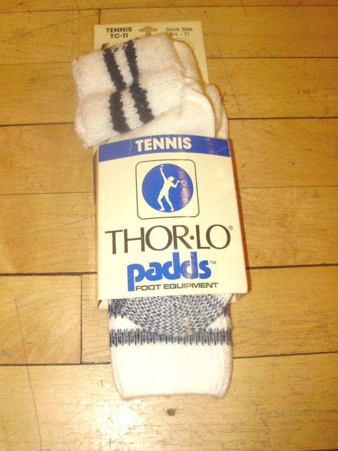 VTG 80's NOS THOR- LO Padds Turn Cuff Socks Tennis Socks Hi Bulk Orlon Acrylic