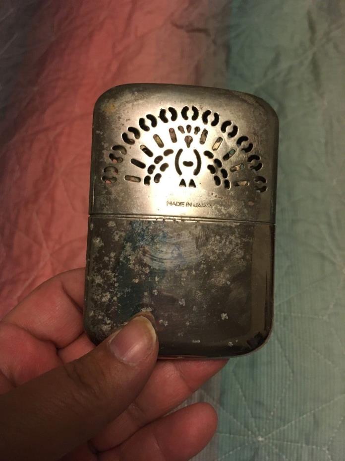 Peterson's Silver-tone Hand Warmer with Lighter Inside Made in Japan Vintage