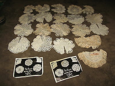 18 Fabulous Vintage Babe (Bab-Ay) Button Bows & 2 VERY Old Beau Catchers - LOOK!