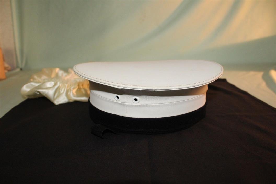 Vintage White Cap 56 cm size 7