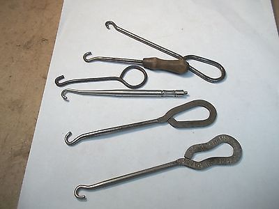 Lot of 6 Old Button Hooks 3&1/4