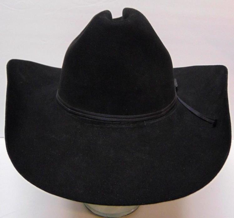 Vtg RESISTOL BLACK DIAMOND CATTLEMAN 15X FUR FELT COWBOY HAT Size 7 3/4 62 USA