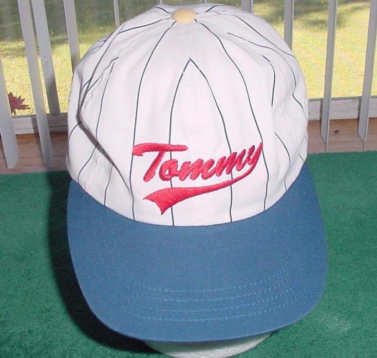 Rare Embroidered Tommy Hat Cap Tommy Hilfiger Tag Snap Back Baseball Stripe