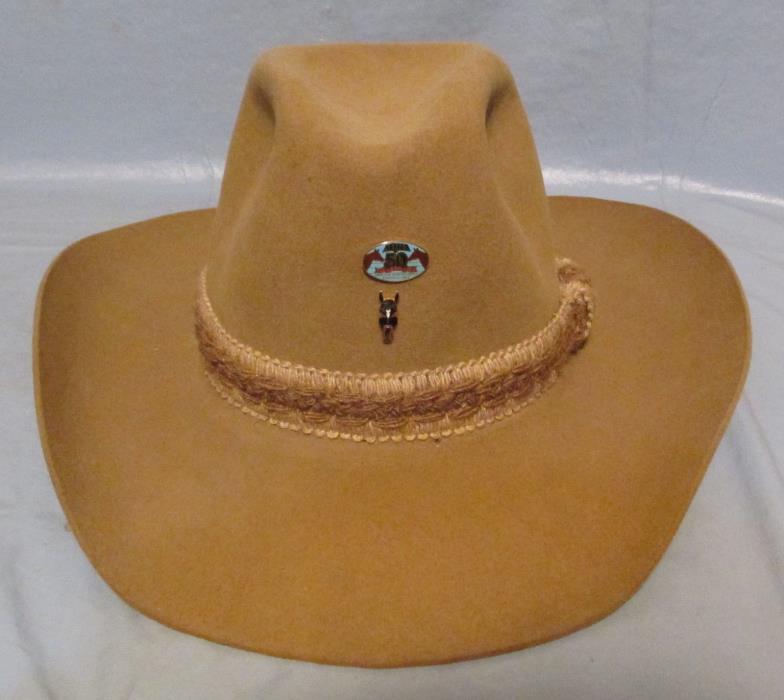 Resistol Stagecoach S255 Dry Gulch Western Felt Cowboy Hat Tan Bark Size 6 7/8