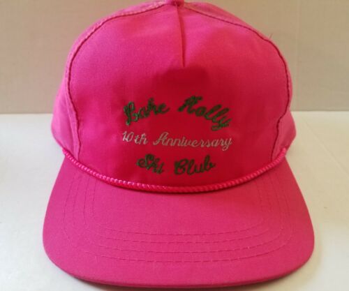 Vintage Lake Holly Ski Club Nylon 10th Anniversary Hat Snapback Cap Cord