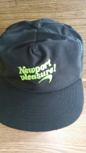 Newport Pleasure Cigarette Black Hat 1990's Cap-Unworn Condition