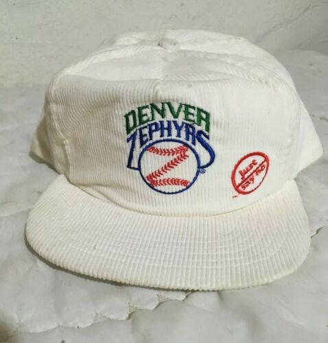 Vintage Corduroy Denver Zephyrs Minor League Baseball SnapBack Trucker Hat Cap