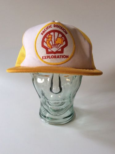 VTG. 1980s SHELL OIL COMPANY PACIFIC DIVISION EXPLORATION PATCH / TRUCKERS HAT!