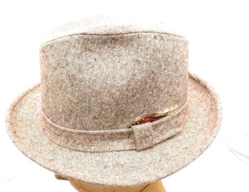 NOS VTG Men's Park Royal Brown or Gray Tweed Fedora Trilby Hat  Rat Pack